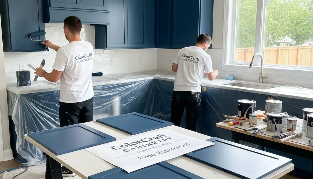 Professional cabinet painting in Tulsa OK kitchen with smooth durable finishes