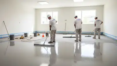 Professional epoxy floor coating in Tulsa OK garage for durable, glossy residential and commercial floors
