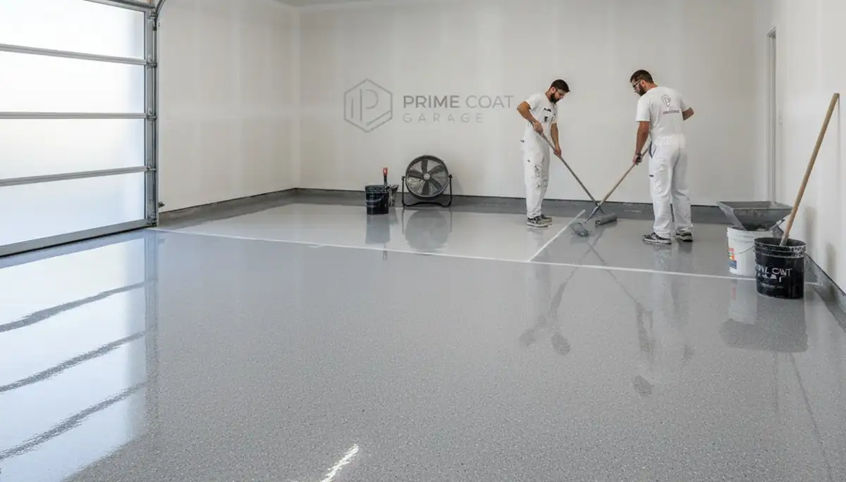 Epoxy garage floor coating in Tulsa OK for durable, polished concrete protection and lasting finish