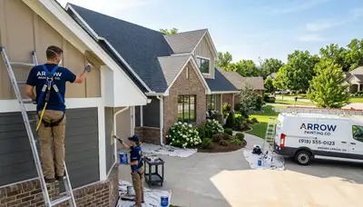 Professional exterior house painting service in Tulsa, OK by local painters at ExteriorPaintingTulsaOK