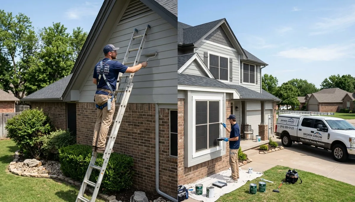 Professional exterior house painting service in Tulsa OK by local painters