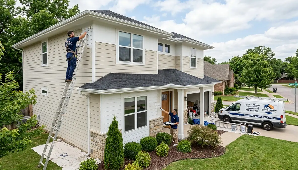 Professional exterior house painting service in Tulsa, OK by skilled local painters