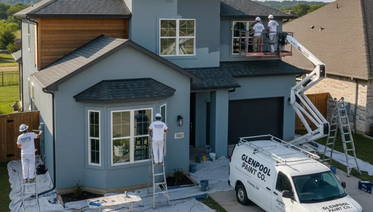 Exterior house painting service in Tulsa, OK by a professional painting contractor