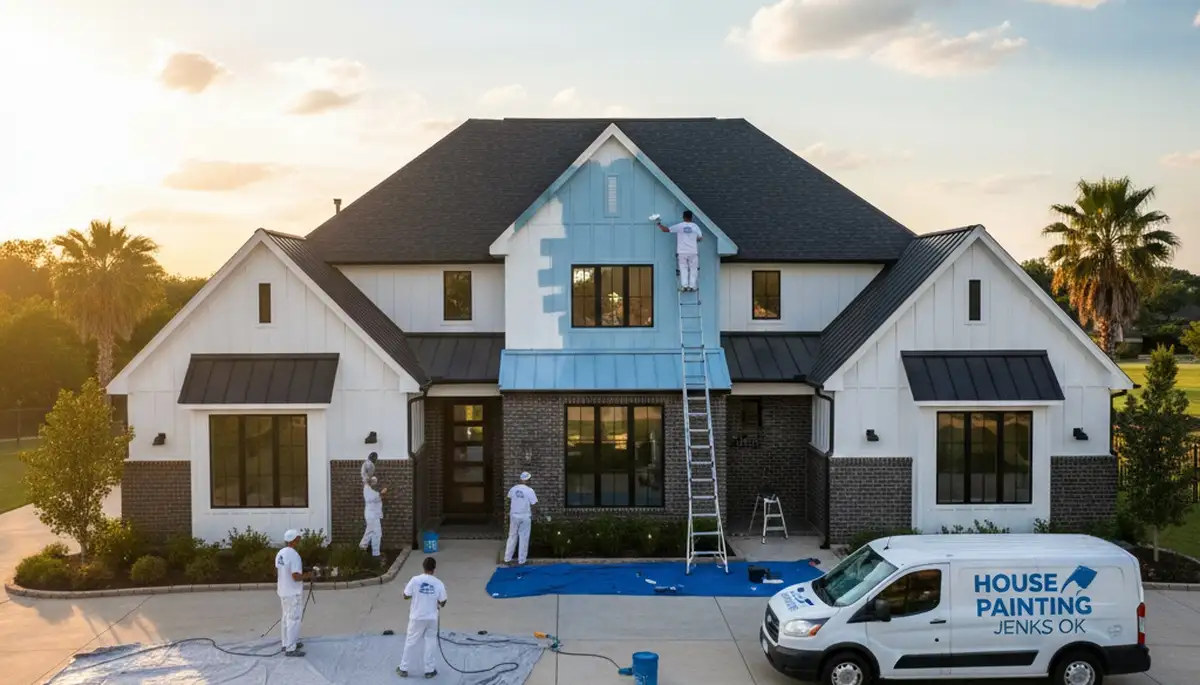 Professional exterior house painting service in Tulsa OK by local painters at ExteriorPaintingTulsaOK