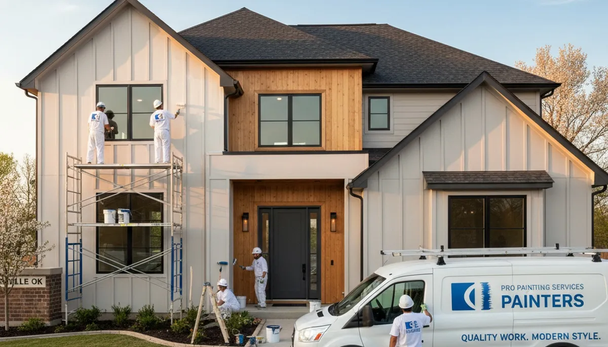 Professional exterior house painting service in Tulsa, OK for residential homes