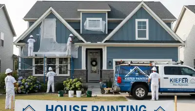 Exterior house painting service in Tulsa, OK for a residential home by local painting contractors