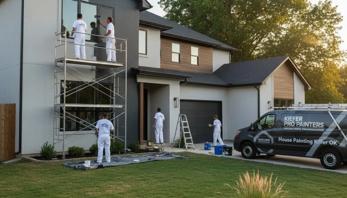 Exterior house painting service in Tulsa, OK by professional painters