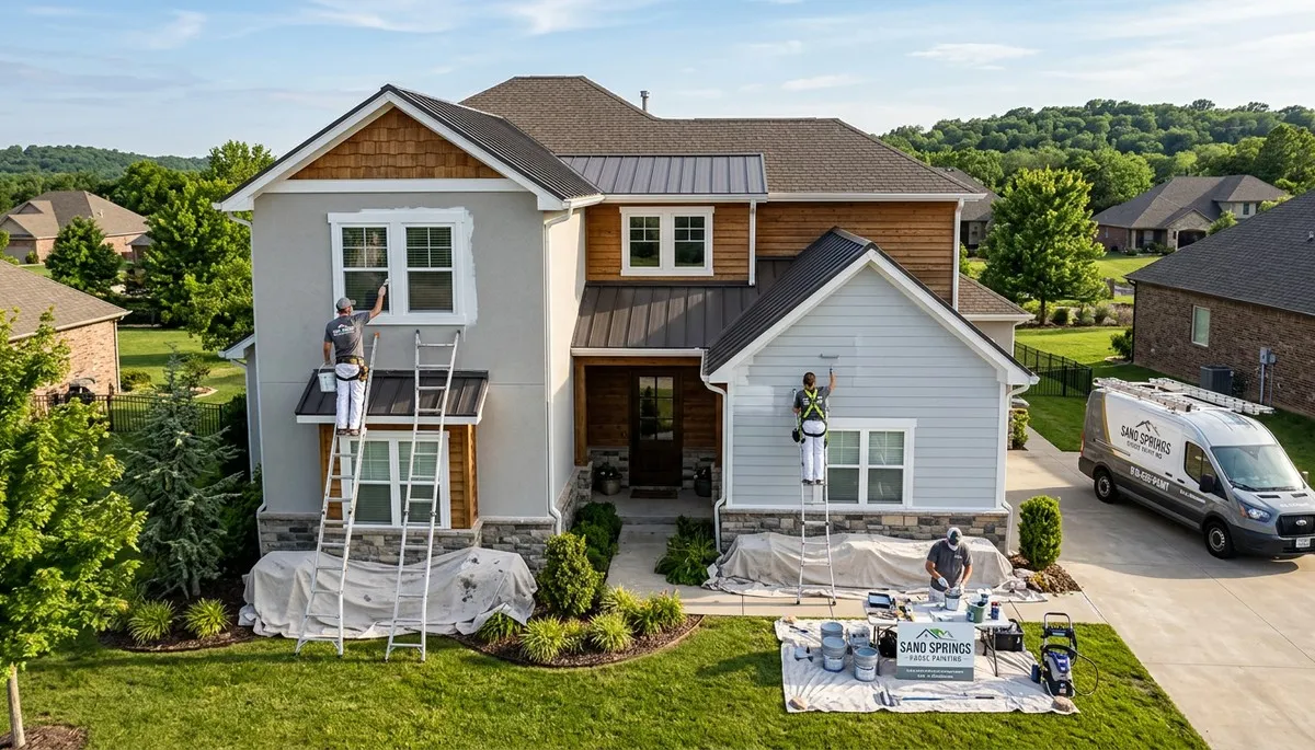 Professional exterior house painting service in Tulsa OK by local expert painters