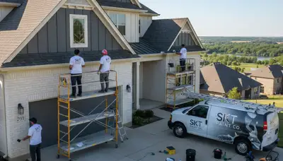 Professional exterior house painting service in Tulsa, OK for residential homes