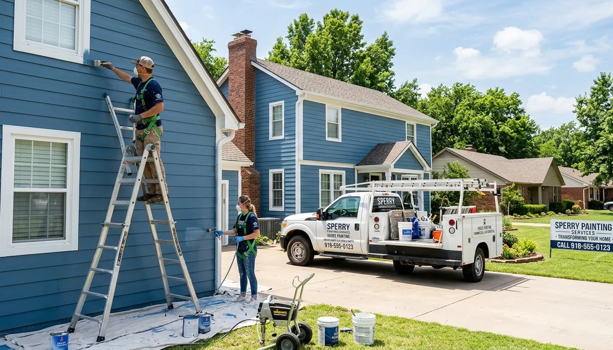 Professional exterior house painting service in Tulsa, OK by local painting contractors