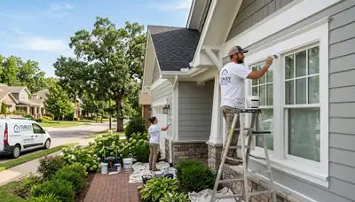 Professional exterior house painting service in Tulsa, OK by local residential painters
