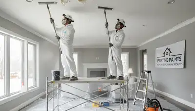 Expert popcorn ceiling removal and repainting in Tulsa, OK home interior renovation