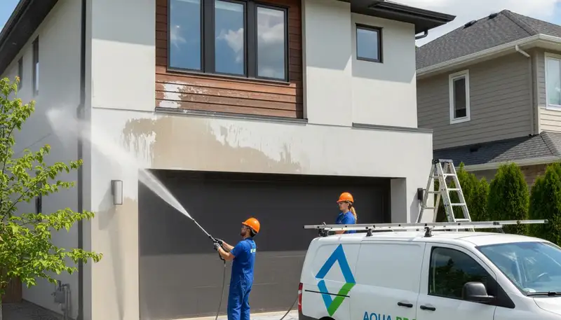Professional pressure cleaning for home exterior surfaces in Tulsa, OK by expert painting contractors